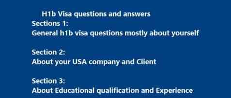 Sample H1b visa Interview questions and answers 2022