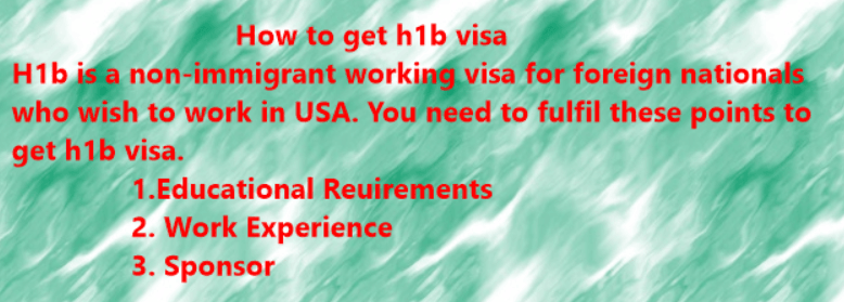 How to get h1b visa