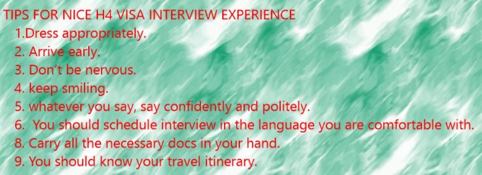 H4 visa interview experience 2021